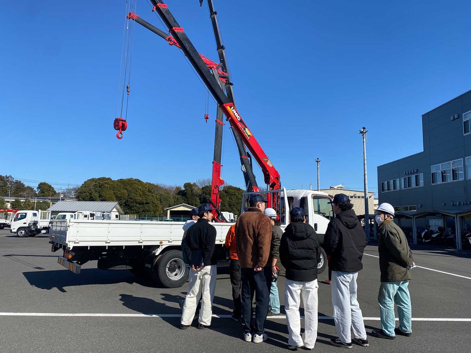 ユニッククレーンの実機操作見学